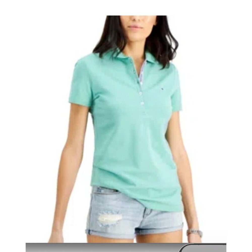 TOMMY HILFIGER Polo Shirt In Creme De Menthe - M